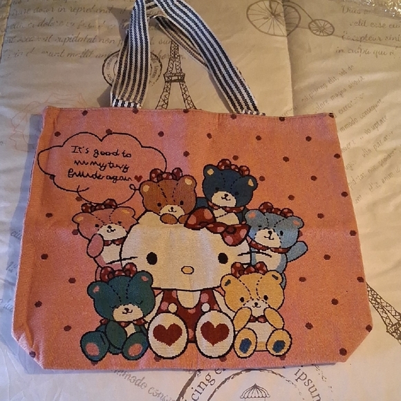 Hello Kitty Pink Tote Bag with Playful Design - Picture 1 of 7